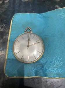 Vintage Lamarque 17 Jewels Pocket Watch- Runs - Cracked Glass - Picture 1 of 4