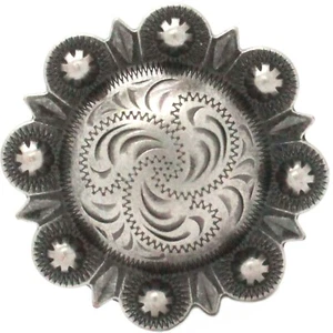 Berry Concho 2" Antique Silver Screw Back 7864-21 - Picture 1 of 3