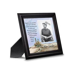 Her Smile, Remembrance of Mother, In Memory Sympathy Gifts Picture Frame - Picture 1 of 6
