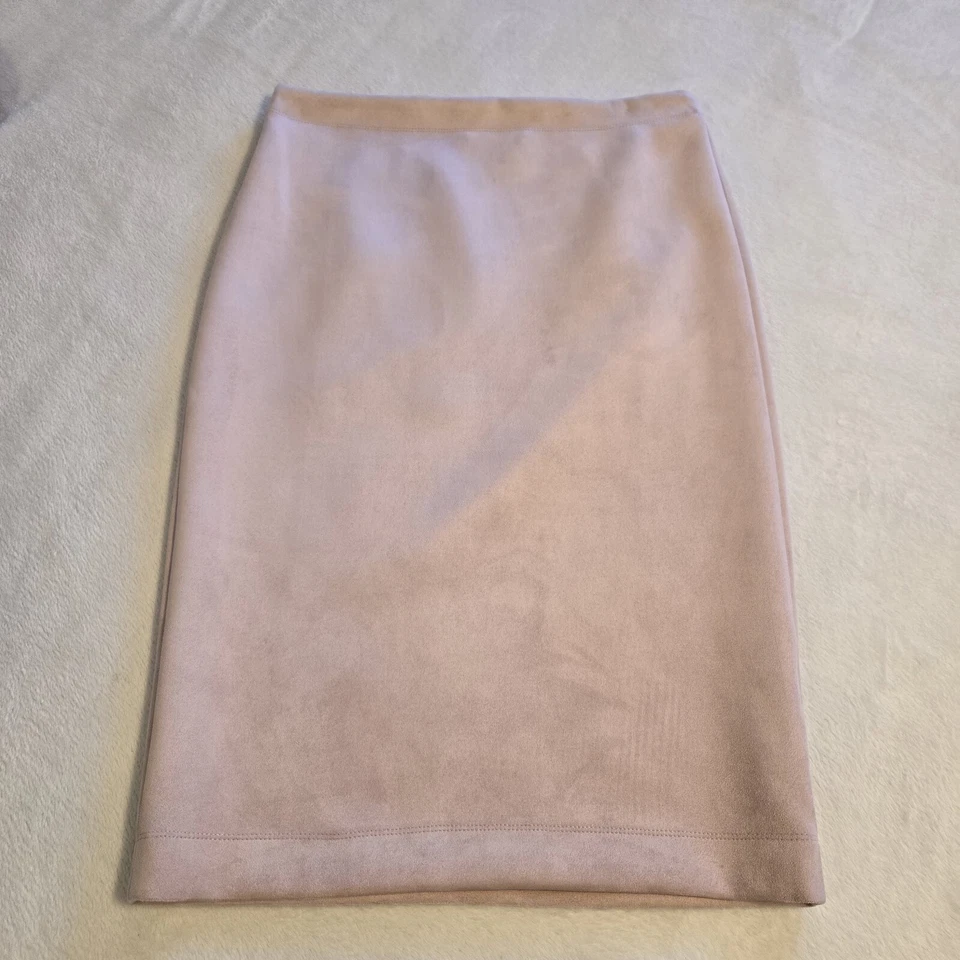 Philosophy Pink Barbiecore Faux Leather Suede Midi Pencil Skirt Size Medium - Image 1 of 4