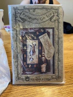 Once Upon A Vine 1999 “Penguins In Ice"  Doll and Quilt Craft Pattern #131 - Image 1 of 2