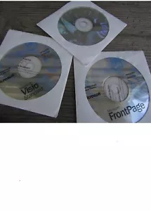 ( 3 ) MICROSOFT 2002 DISCS -- front page office xp & visio standard - Bild 1 von 1