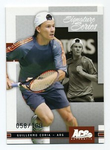 2005 Ace Signature - Guillermo Coria 58/100 Parallel Limited Tennis Card #9