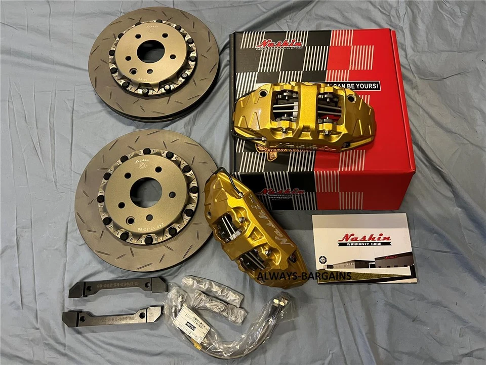 Nashin Rear Brake 4 Pot Caliper Floating Rotor For Nissan 370Z Z34 09-20 330x28 - Image 1 of 1