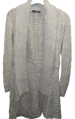 Jane Norman Beige Cream Winter Cozy Knitted Long Cardigan Duster Jumper Size 8 - Image 1 of 4