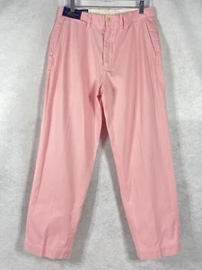 Vintage Polo Ralph Lauren Preston Pants Men's 33x30 Pink Chino Stretch New - Picture 1 of 11