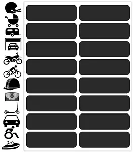 16pcs Kit Warning Set Reflective Tape Stickers Moto Rim Helmet Bicycle Car Black - Bild 1 von 6