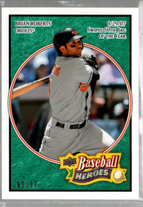 2008 Upper Deck Heroes Sea Green #15 Brian Roberts /99 