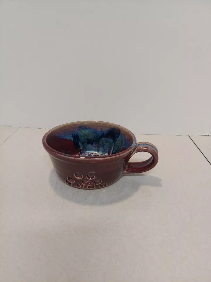 Larrabee Ceramics 4.3 Berry Colander with Handle, Maroon-Multi - Image 1 of 4