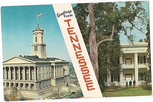 Greetings Name Band State Capitol The Hermitage NASHVILLE Tennessee Postcard TN - Picture 1 of 2