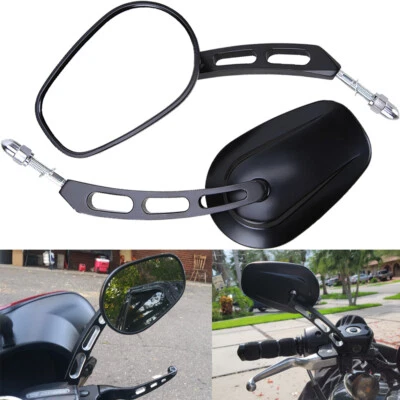 Espejos retrovisores laterales CNC de 8 mm para Harley Fatboy Dyna Softail Sportster Touring Foto 1 de 4