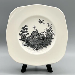 VTG WEDGWOOD Liverpool Birds BLACK TRANSFERWARE Dessert Salad Plate CHELSEA 1of2 - Picture 1 of 10