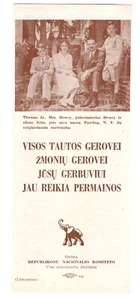 1944 PRÄSIDENTSCHAFTSWAHL THOMAS DEWEY BROSCHÜRE IN LITAUISCHER POLITIK - Bild 1 von 5