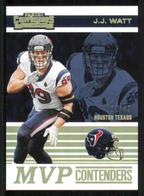 2019 Panini Contenders MVP Contenders Gold #20 J.J. Watt /49 - Image 1 of 2