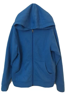 Hanna Andersson 130 US 8 Sky Blue Hoodie French Terry Cotton Sweatshirt Pockets - Picture 1 of 6