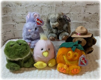 6 Винтажных Puffkins Лот 90-х Swibco Chirps, Lily, Jack, Nutty, Beaver Бесплатная доставка по США - Изображение 1 из 4