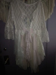 Womans Romantic Cottage Core Mori Girl Lace Jacket Amazing! - Picture 1 of 5