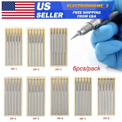Dental Burs HP 1-HP 8 Round Tungsten Carbide Bur 2.35mm for Straight Handpiece - Image 1 of 4