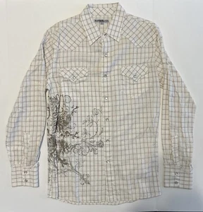 Manchester Ltd. Shirt Herren Groß Langarm Perle Druckknopf Klappe Taschen - Bild 1 von 12