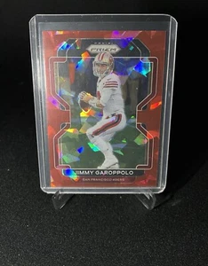 2021 Panini Prizm Jimmy Garoppolo Red Cracked Ice #55 San Francisco 49ers - Bild 1 von 2