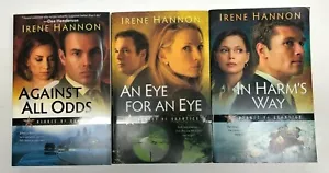 Lot 3 Irene Hannon Against All Odds Eye for an Eye Harms Way Heroes of Quantico - Imagen 1 de 3