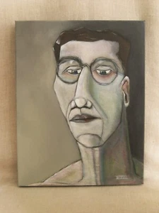 Porträtgemälde von Männern, Original Männerporträt, Bildende Kunst von Männern - Bild 1 von 4