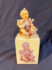 La Fleur Junge mit Tauben Rarität Kunstharz NEU OVP - Bild 1 von 6