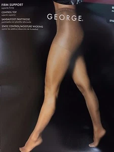 2 Pr George/Secret Treasure Firm Support Control Top Pantyhose - Picture 1 of 2