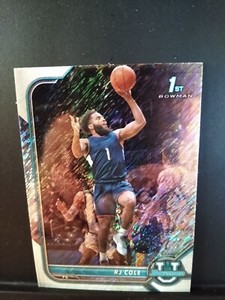 2021-22 BOWMAN UNIVERSITY U RJ COLE SHIMMER 1ST CHROME REFRACTOR ROOKIE 