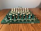 New Large Beautiful Detailed Travel Wooden Chess Set 21 In Board 4.25 In King