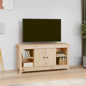 vidaXL TV Cabinet 103x36.5x52 cm Solid Wood Pine - Picture 1 of 10