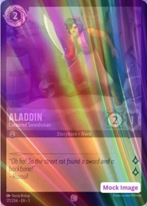 Aladdin - Cornered Swordsman 171/204. Lorcana The First Chapter ⚜️COLD FOIL⚜️ - Picture 1 of 1