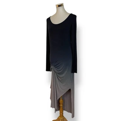 Young Fabulous Broke Size Medium Adeline Ombré Dress Gray Jersey Knit Boho - Image 1 of 4