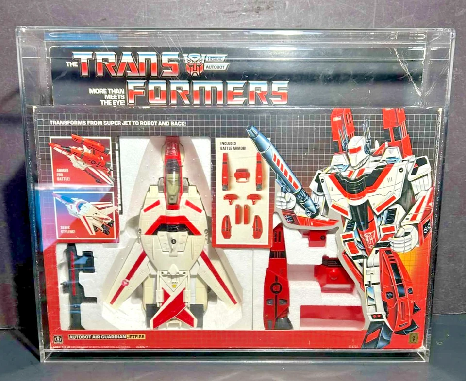 Hasbro G1 Transformers Jetfire Matsushiro 1984 pegatina variante estuche 100 % comp Foto 1 de 4