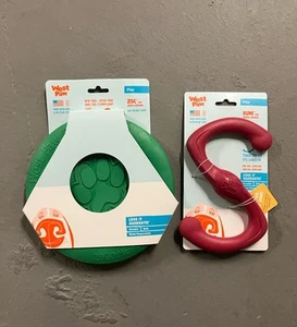 West Paw Hundespielzeug Zisc Bumi Paket Hund hergestellt in den USA Frisbee Schlepper strapazierfähig flexibel - Bild 1 von 2