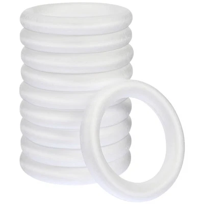 FOMIYES 10Pcs Foam Rings for Wreath Round Craft Rings Circle Rings for Front Door Decor