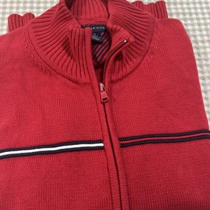 Suéter Tommy Hilfiger Mujer Rojo Talla M Cremallera Completa - Imagen 1 de 10