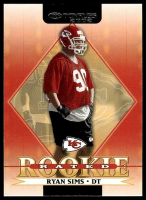 2002 Donruss #281 Ryan Sims RC Kansas City Chiefs NM+ - Image 1 of 2