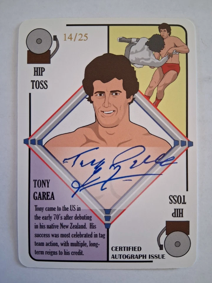 Tarjeta de lucha libre TONY GAREA escasa #14/25 2022 CERTIFICADA AUTO FIRMADA WWF Foto 1 de 1