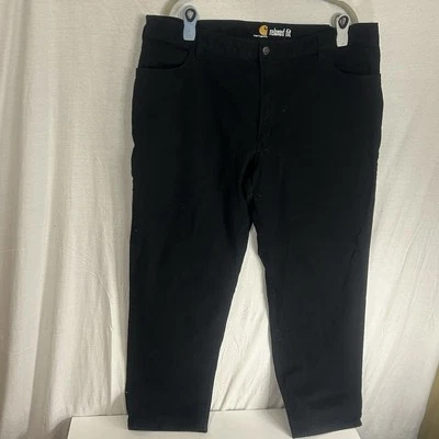 Pantalones de mezclilla negros Carhartt talla 42x32 calce relajado pierna recta Foto 1 de 4