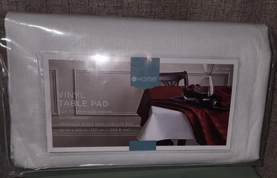 Flannel Back Vinyl Table Pad Size 52" x 120" Cut to Fit  Table Protection NEW - Image 1 of 4