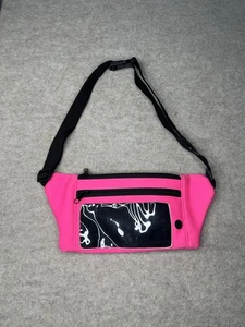 Neon Pink Fanny Pack Waist Bag with Clear Phone Holder & Adjustable Strap - Picture 1 of 2