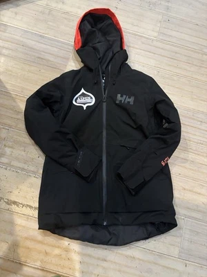 Men's Helly Hansen Insulated Ski Coat Jacket BLACK Size: S Logo - Image 1 of 4
