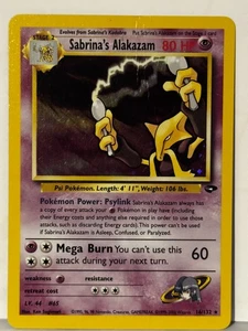 Sabrina's Alakazam Holo 016/132 Sfida Palestra HP/DMG Pokemon Spedizione Veloce - Foto 1 di 2