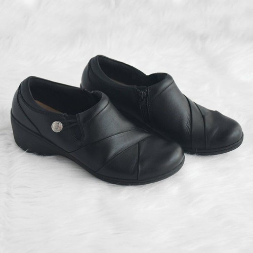 CLARKS Mocassini slip on Clark’s Collection Channing Ann comodi in pelle con zip taglia 8