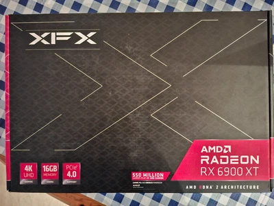 XFX AMD RX 6900XT Reference Design New Thermal Pads + Pads / Excellent Condition / Entire Original Box!! - Image 1 of 4