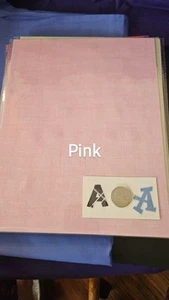 Foglio rosa cartoncino alfabeto design ~ 2 - Foto 1 di 1