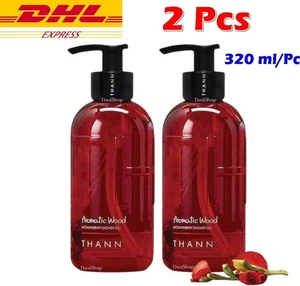 2 X THANN Aromatic Wood Aromatherapy Shower Gel Body Wash 320 ml - Picture 1 of 7