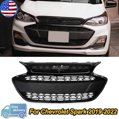 For Chevy Chevrolet Spark 2019 20 21 2022 Front Bumper Grille Grill Gloss Black - Imagem 1 de 4
