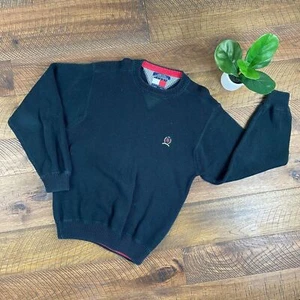 Tommy Hilfiger Pullover S Vintage Crest Schwarz Zopfmuster - Bild 1 von 7